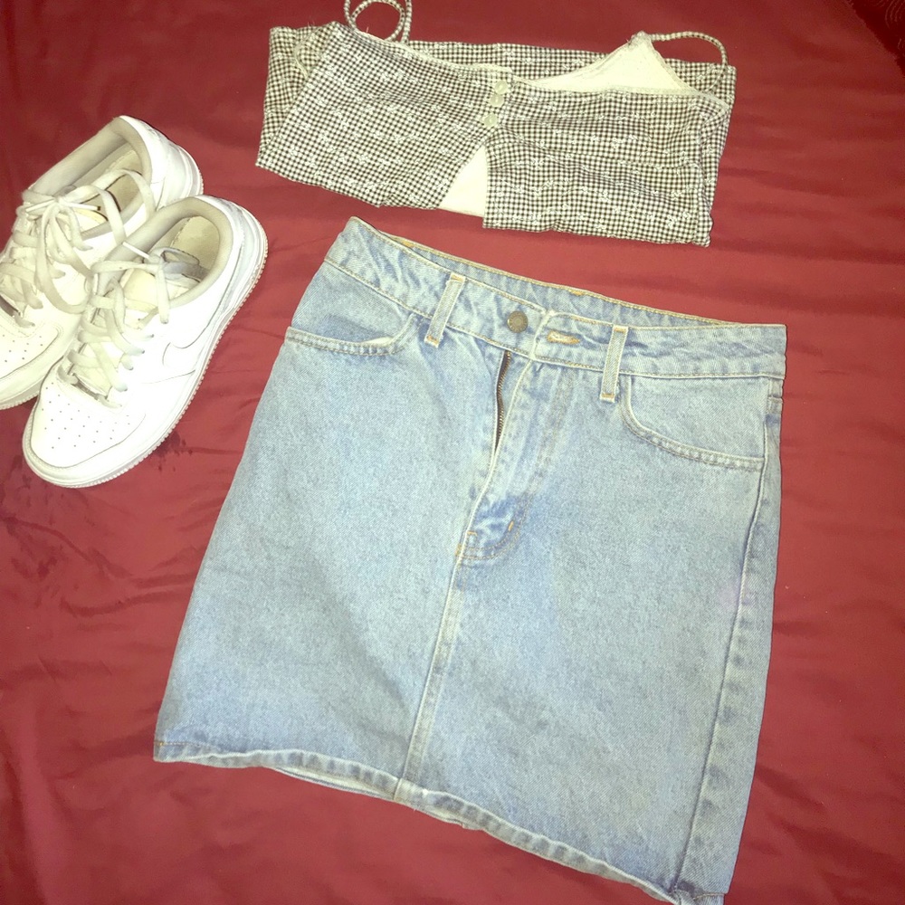 Brandy Melville High-waisted Jean Skirt